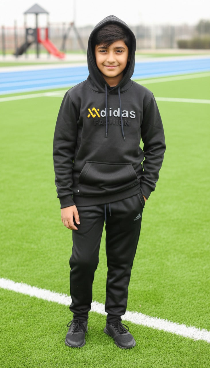 Adiddas Black Kids Tracksuit